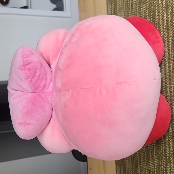 Large Nintendo Video Game Character Kirby Heart Pink Plush Toy 15" - Picture 4 of 15